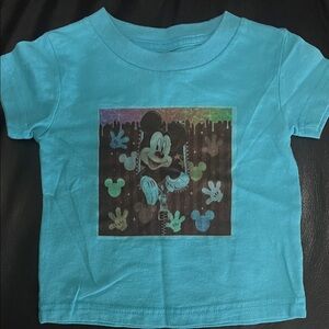Rabbit Skins Turquoise Mickey Mouse Kids Tee